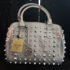 Silver Studded Handbag